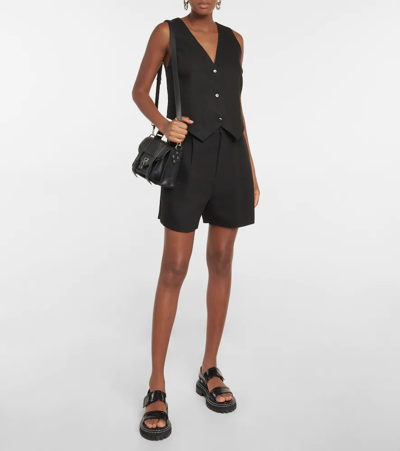 Sir Linen-blend Vest In Black