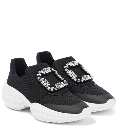 Shop Roger Vivier Viv' Run Embellished Sneakers In Altraversione