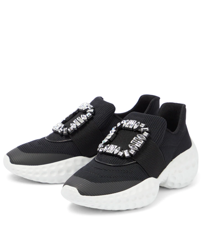 Shop Roger Vivier Viv' Run Embellished Sneakers In Altraversione