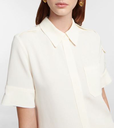 Shop Victoria Beckham Crêpe Shirt In Off White