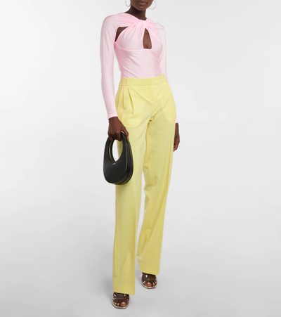 Shop Coperni Low-rise Straight Pants In Yellow