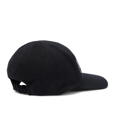 Shop Patou Logo Cotton Twill Baseball Cap In Black