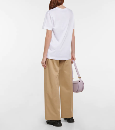 Patou Logo-print Organic-cotton T-shirt In White