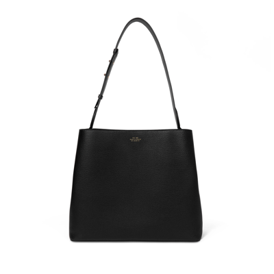 Shop Smythson Shoulder Bag In Ludlow In Black