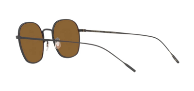 Pre-owned Oliver Peoples Ades Ov 1307st Matte Black/true Brown (5062/53) Sunglasses
