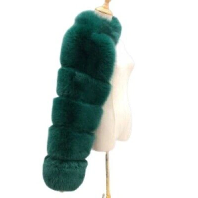 Pre-owned Handmade Real Fox Fur Single Sleeve With Neck  Custom Made Bespoke Made To Order In Natural And Dyed Colors