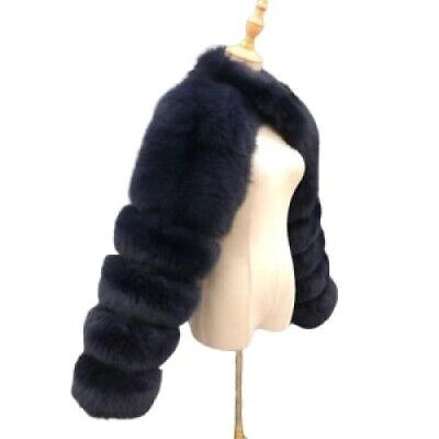 Pre-owned Handmade Real Fox Fur Single Sleeve With Neck  Custom Made Bespoke Made To Order In Natural And Dyed Colors