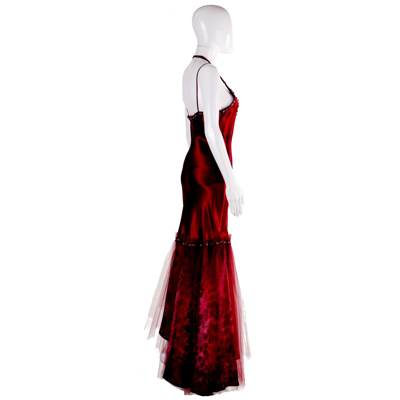 Pre-owned Amira Di Transilvania Women Clothing Summer Dress Fashion Couture Brand Long Maxi Silk Tile Fabric Red
