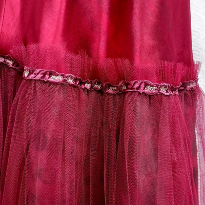 Pre-owned Amira Di Transilvania Women Clothing Summer Dress Fashion Couture Brand Long Maxi Silk Tile Fabric Red