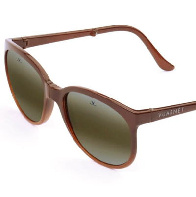 Pre-owned Vuarnet Sunglasses Vl002f00027184 Vl002f Legend 02 Folding Brown + Skilynx