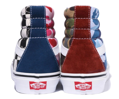 Pre-owned Vans Bape X  Multi Camo Sk8-hi Multi-color Size 8-12 In Multicolor