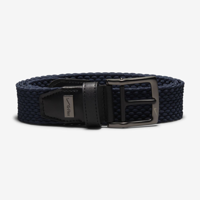 Shop Nike Men's Stretch Woven Belt In Blue