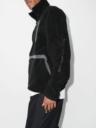 Nike X Cact.us Corp Black Quarter-zip Polartec Sweatshirt In Schwarz