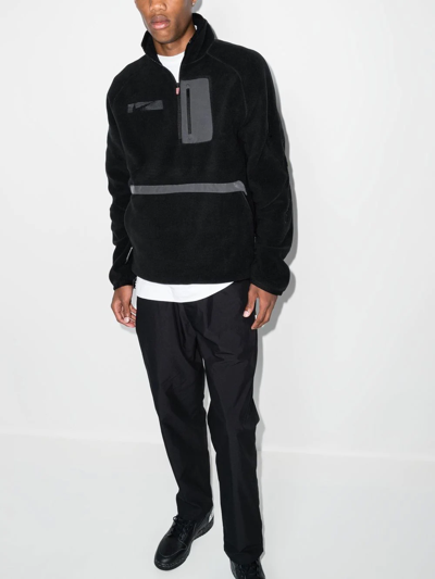Nike X Cact.us Corp Black Quarter-zip Polartec Sweatshirt In Schwarz