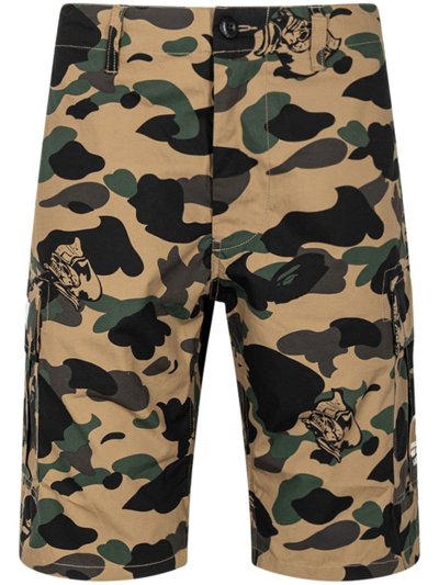 Shop A Bathing Ape Ursus Military Shorts In Braun