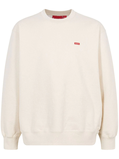 Shop Supreme Box-logo Crewneck Sweatshirt In White