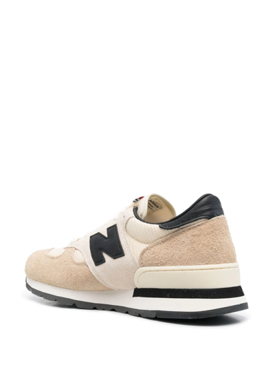 Shop New Balance 990v1 Low-top Sneakers In Nude
