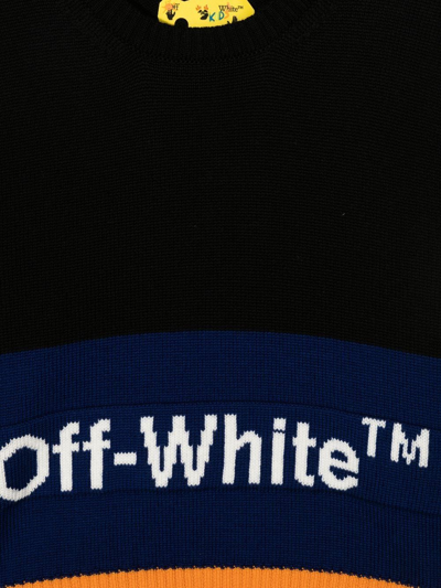 Shop Off-white Logo-print Detail Knit Jumper In Schwarz