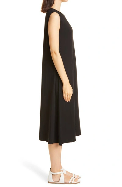 Shop Eileen Fisher Sleeveless Jersey Shift Dress In Black