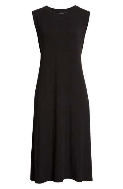 Shop Eileen Fisher Sleeveless Jersey Shift Dress In Black