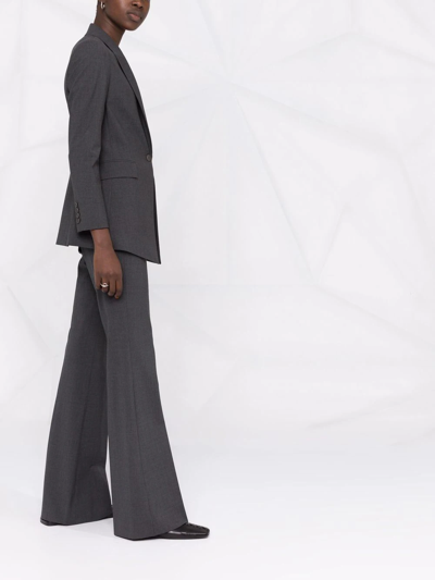Theory Single-breasted Wool Blazer In Grey