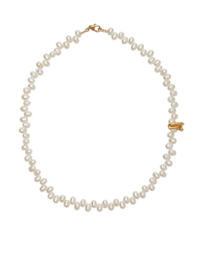 Alighieri Gold-plated The Calliope Pearl Choker Necklace In Gold