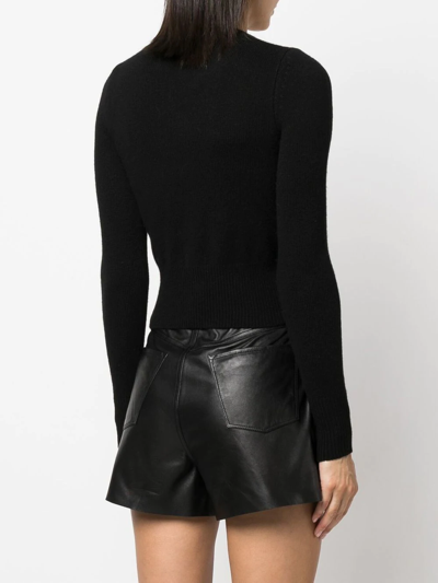 Diesel Wool And Cashmere Sweater With Cut-out Logo In Schwarz
