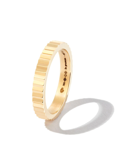 Shop Le Gramme 18kt Yellow Gold Guilloche 4g Ring