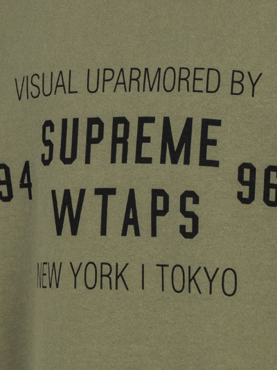 Supreme X Wtaps Crew-neck Sweatshirt In Grün