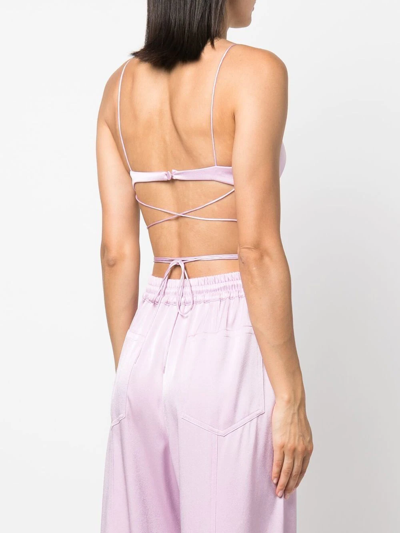 Shop Alex Perry Wraparoiund Bralette In Violett