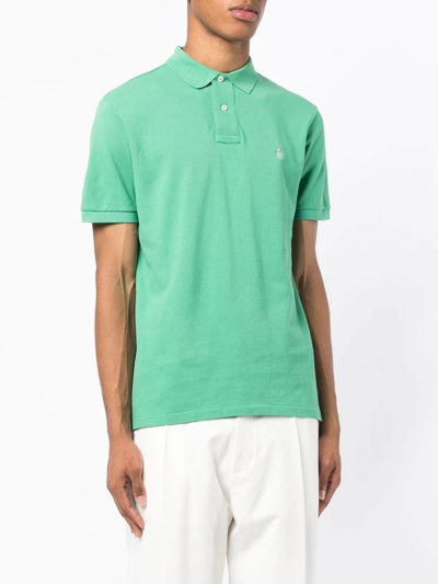 Polo Ralph Lauren Green Cotton Polo Shirt With Logo