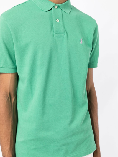 Polo Ralph Lauren Green Cotton Polo Shirt With Logo