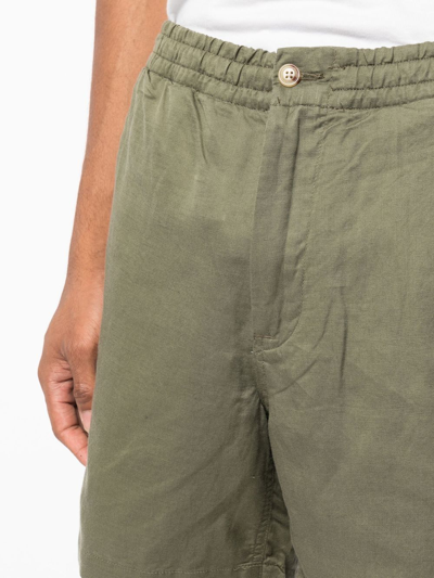 Shop Polo Ralph Lauren Elasticated-waist Above Knee Shorts In Green