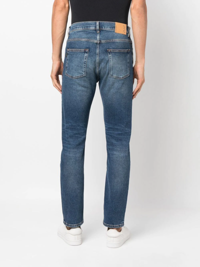 Shop Haikure Stonewashed Slim-fit Jeans In Blau