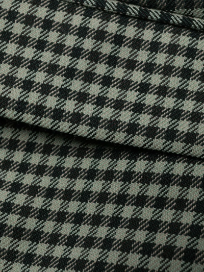 P.a.r.o.s.h Fine-check Tapered Cropped Trousers In Grün
