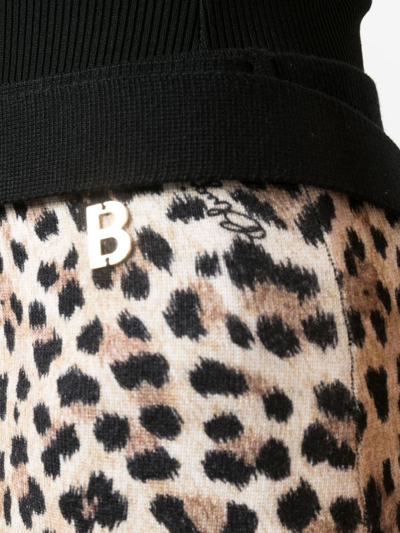 Shop Blugirl Leopard-print Bodycon Skirt In Nude
