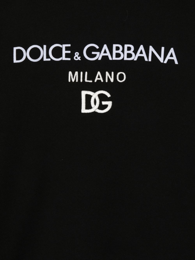 Shop Dolce & Gabbana Embroidered Logo Jumper In Schwarz