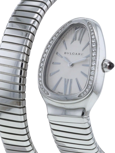 Pre-owned Bvlgari 2000s  Serpenti 23mm In Silver