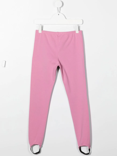 Shop N°21 Panelled Stirrup Leggings In Pink