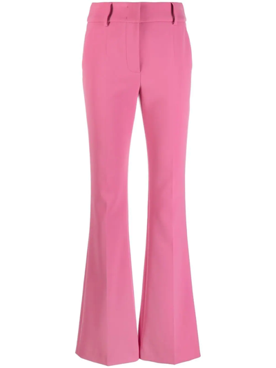 Shop Boutique Moschino Tailored Flared Trousers In Pink