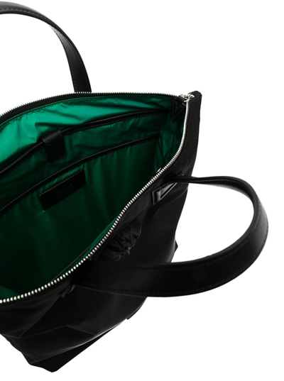 Shop Versace Medusa Black Nylon Tote Bag