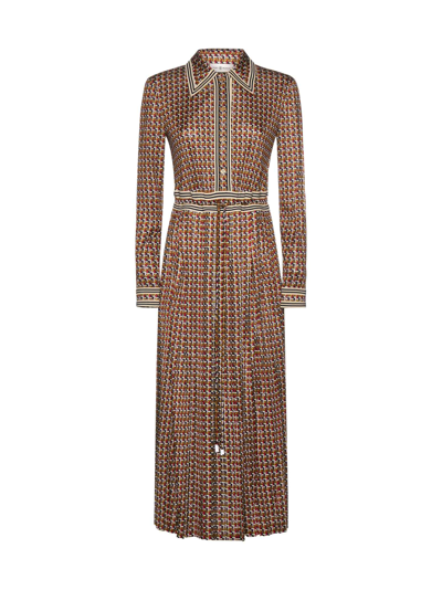 Shop Tory Burch Dress In Toasted Granola