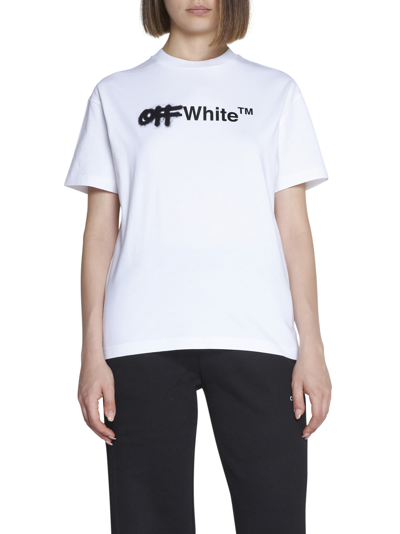 Shop Off-white T-shirt In White Black