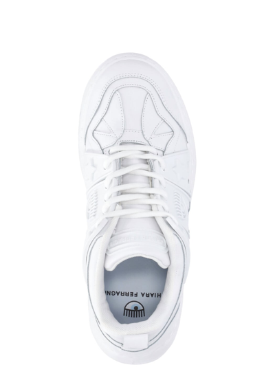 Shop Chiara Ferragni Eye Fly Sneakers In White