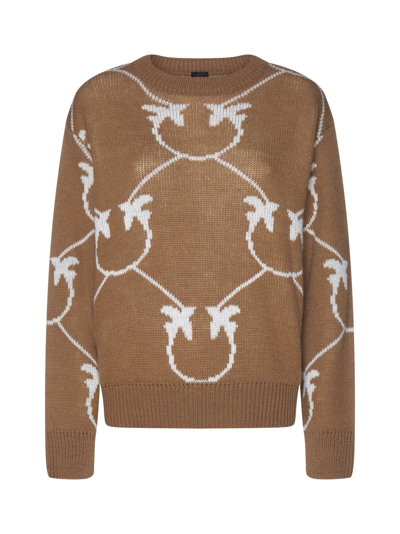 Shop Pinko Sweater In Cammello Naturale