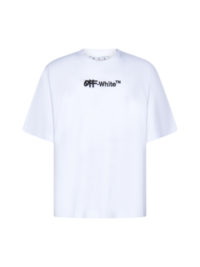 Shop Off-white T-shirt In White Black