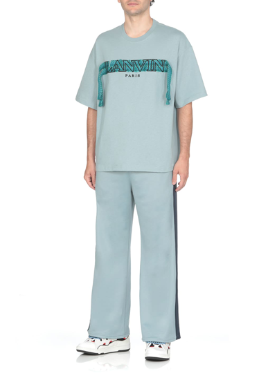 Shop Lanvin Curb Oversize T-shirt In Bluish Grey