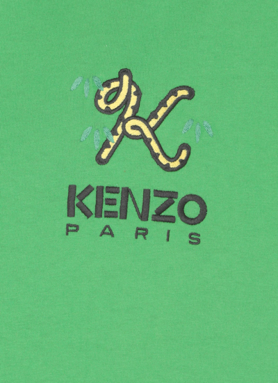 Shop Kenzo Tiger Tail T-shirt In Grass Green