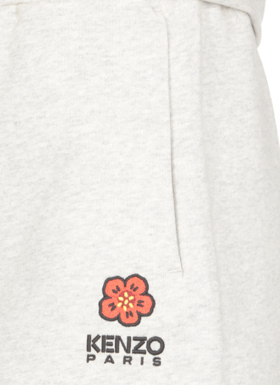 Shop Kenzo Boke Flower Sweatpants In Pale Grey