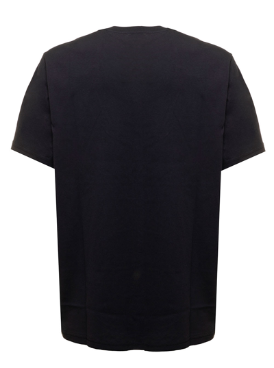 Shop Dickies Black Cotton T-shirt With Logo Print  Man